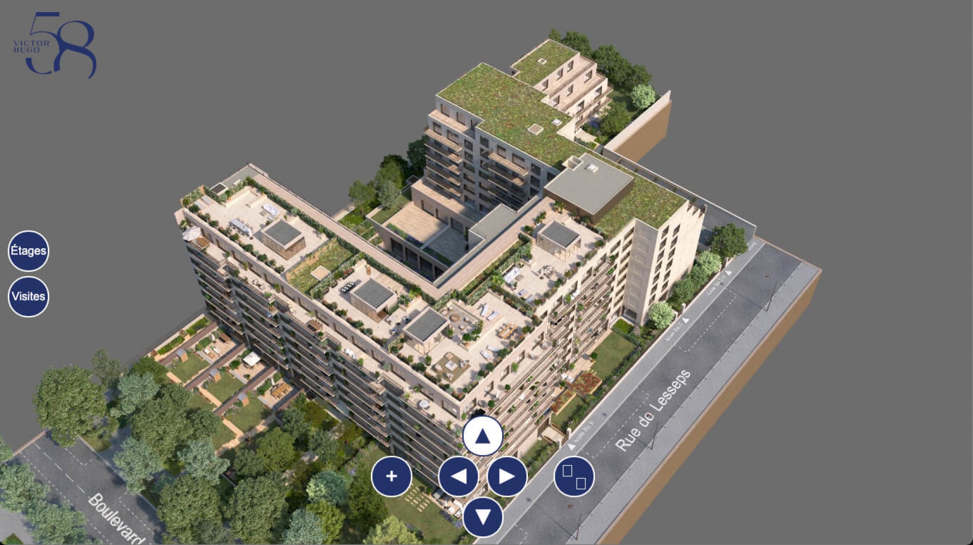 Maquette 3D programme immobilier neuf Icade Neuilly sur Seine