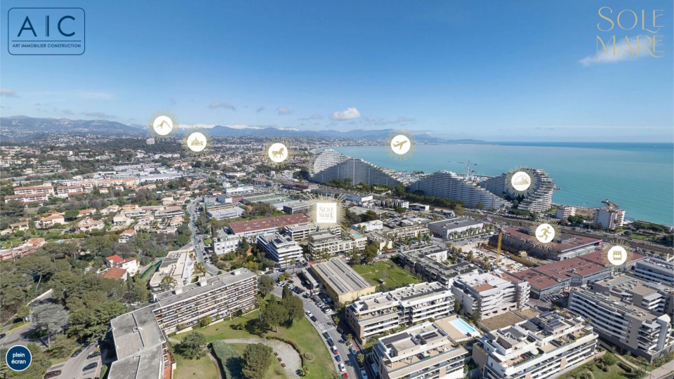 Maquette 3D du programme Sole Mare à Villeneuve Loubet