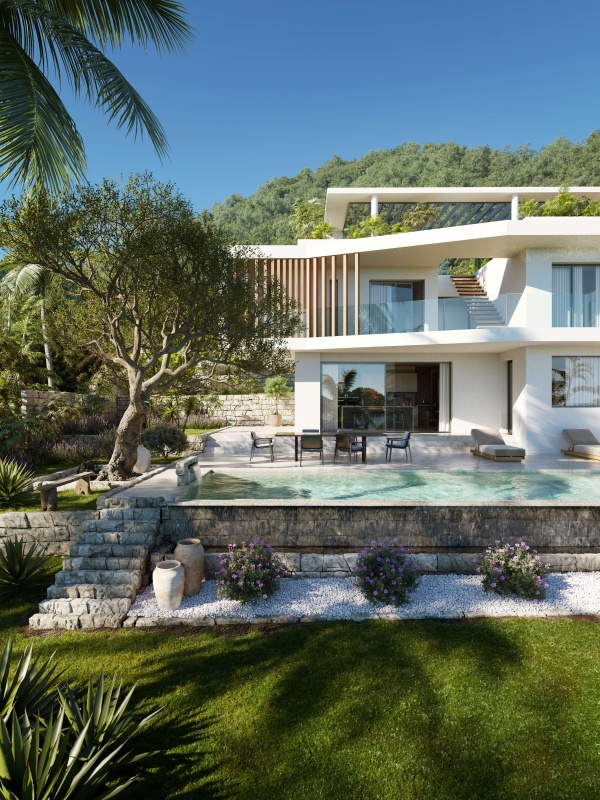 Perspective 3d villas de luxe