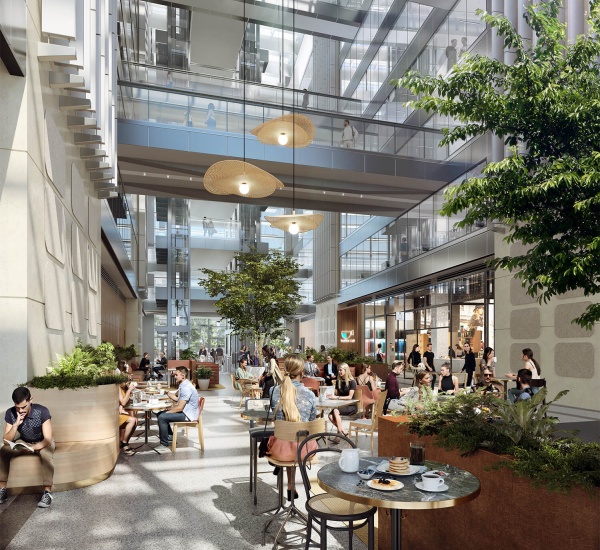 perspective 3d projet tertiaire Khapa